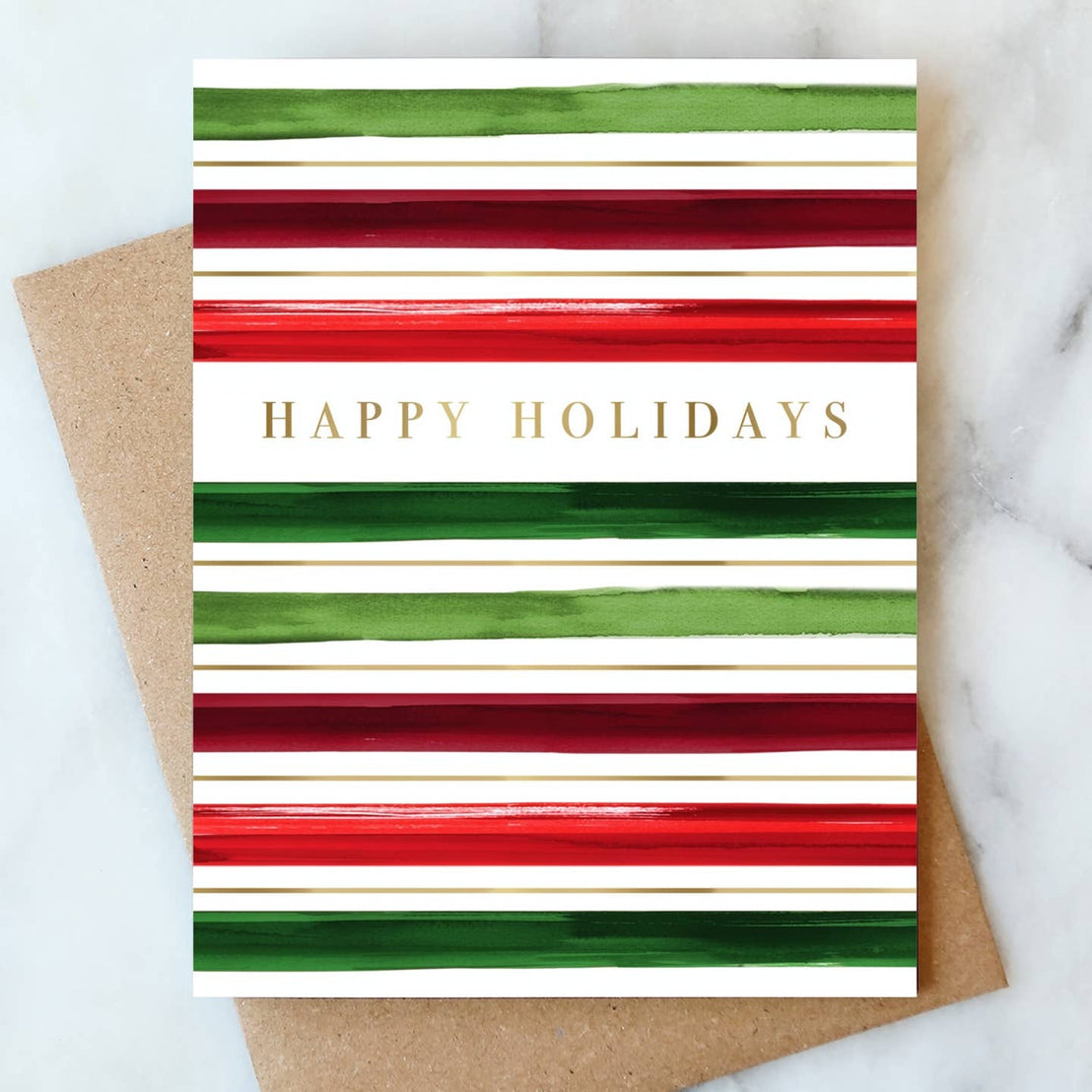 Multi Stripe Happy Holidays, Abigail Jayne Design