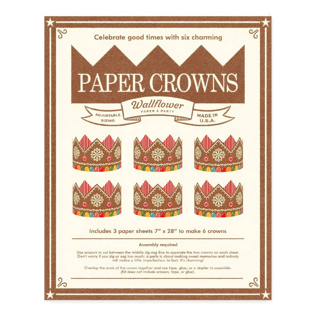 Gingerbread Paper Crowns