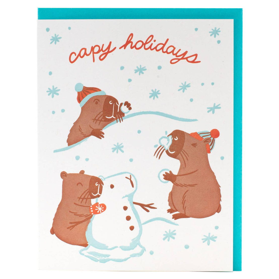 Capybara Snowball Fight, Smudge Ink