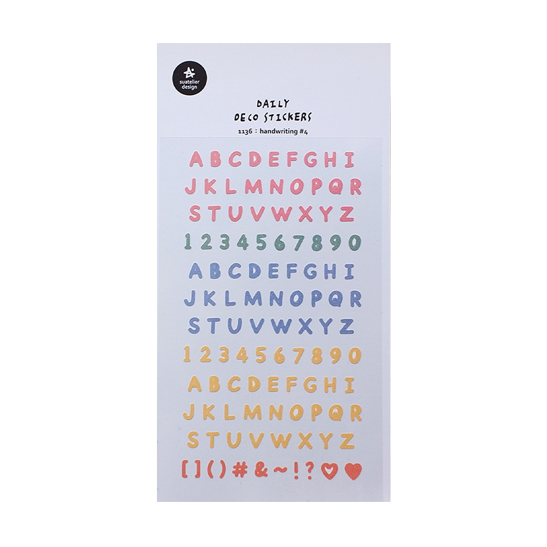 Handwriting 4 Stickers