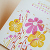Flower Bunch Birthday, Homework Letterpress