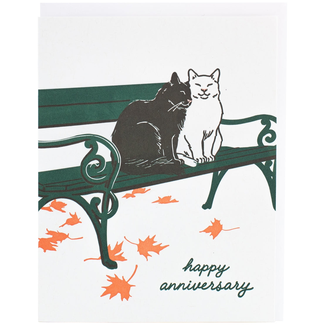 Cats on a Bench, Smudge Ink
