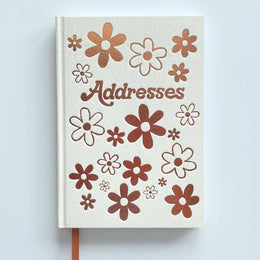 Daisies Cream Address Book