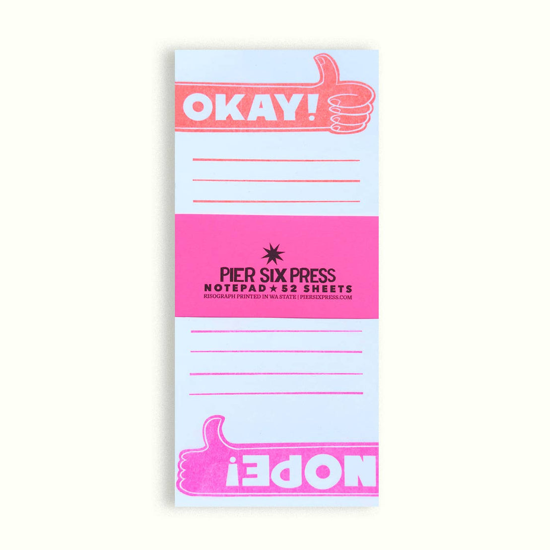 Okay/Nope Reversible Notepad