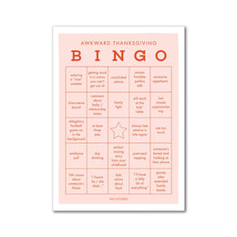 Awkward Thanksgiving Bingo Game