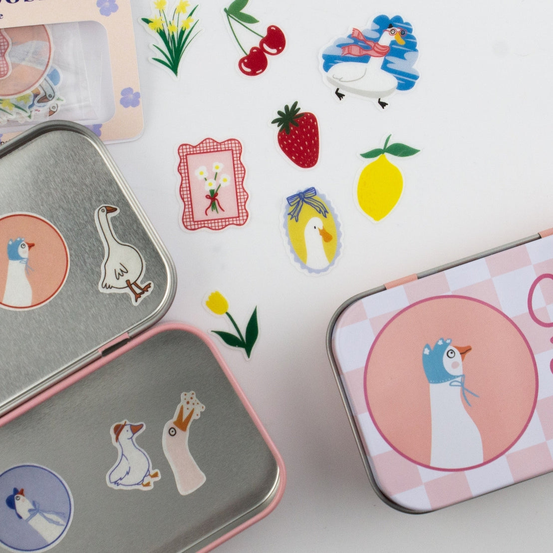 Silly Goose Washi Sticker Tin