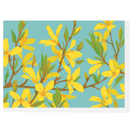 Forsythia Blossoms, Smudge Ink