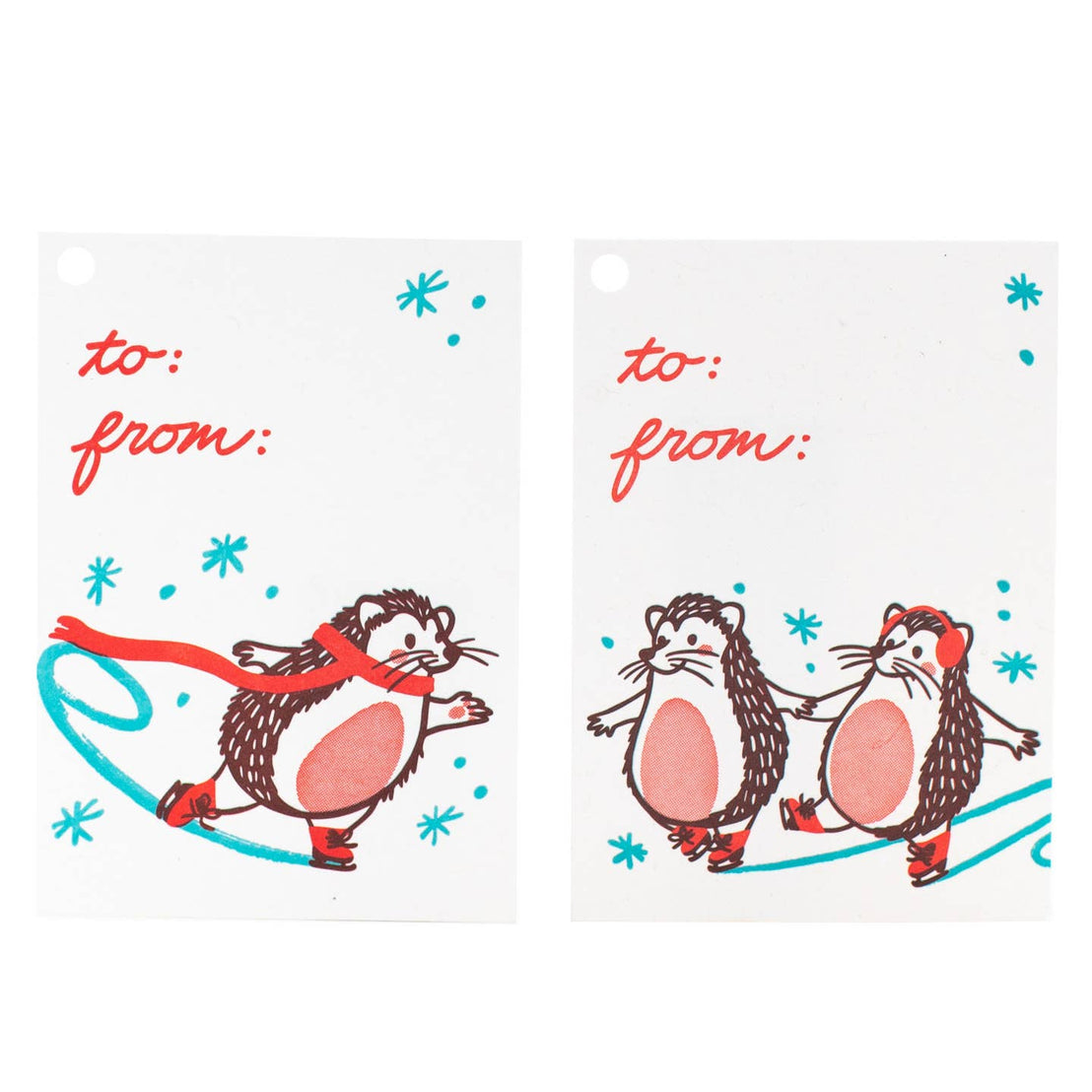 Skating Hedgehogs Tag Gift Tags