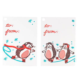Skating Hedgehogs Tag Gift Tags