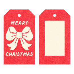 Merry Christmas Bow Gift Tags