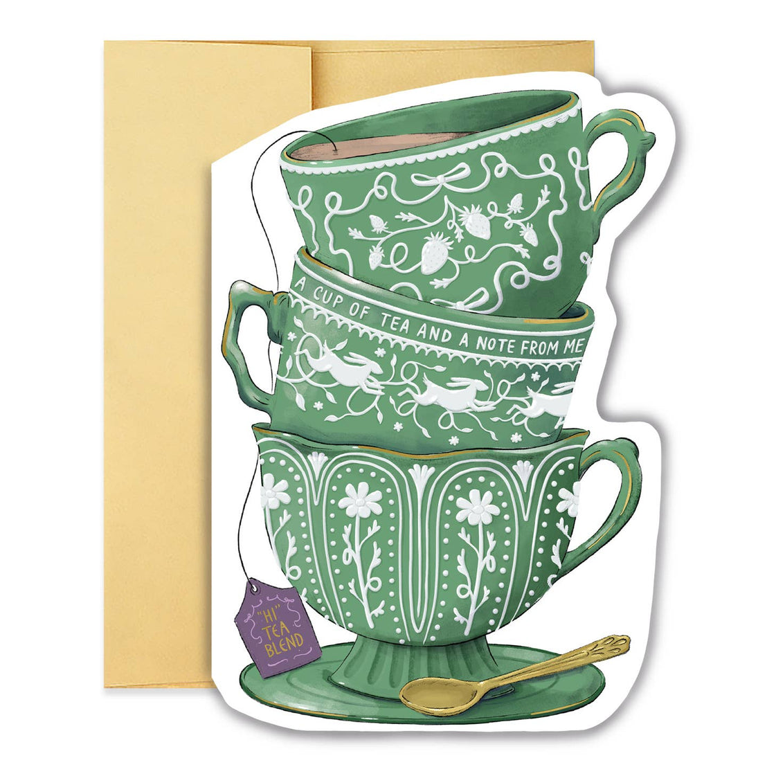 Hi Tea Teacup Stack, Good Juju Ink