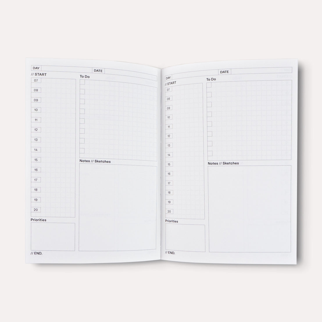 Beams Undated Daily Planner
