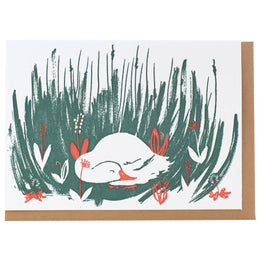 Goose Notecard, Smudge Ink
