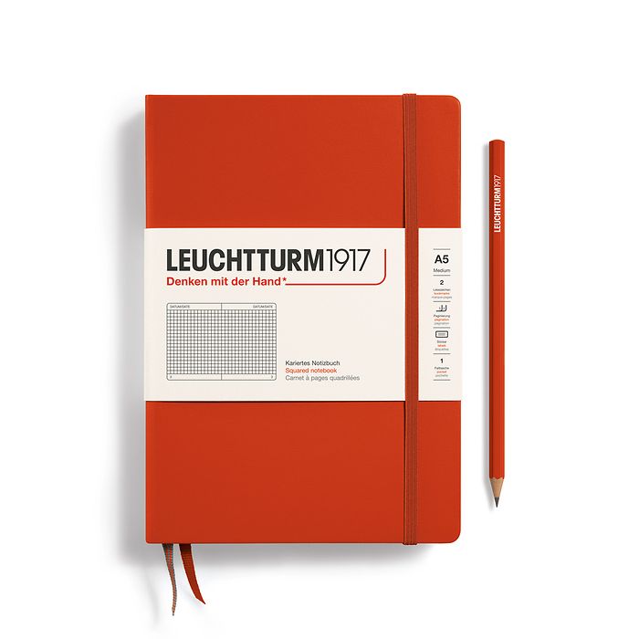 Leuchtturm1917 A5 Squared Hardcover Notebook