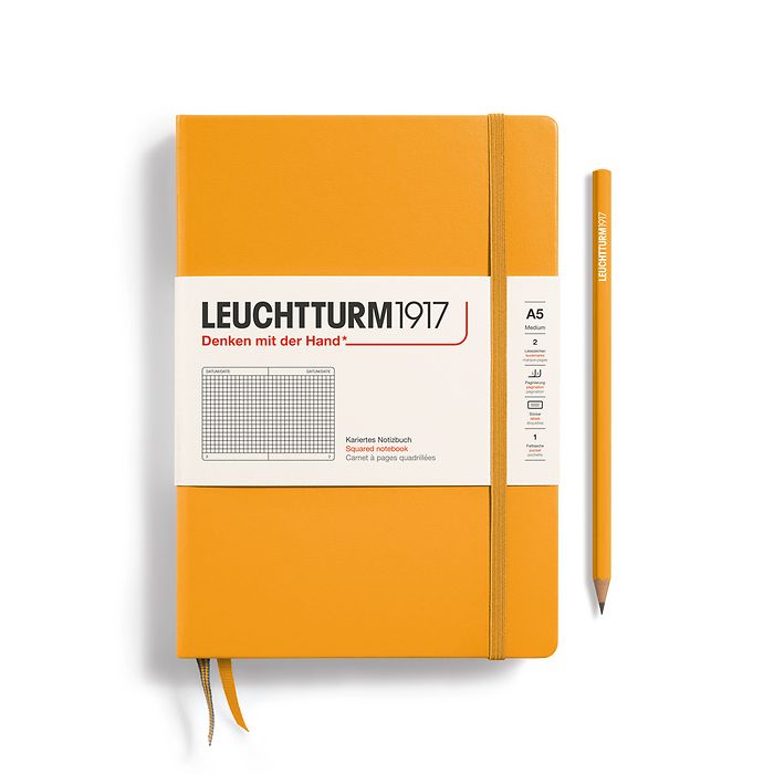 Leuchtturm1917 A5 Squared Hardcover Notebook