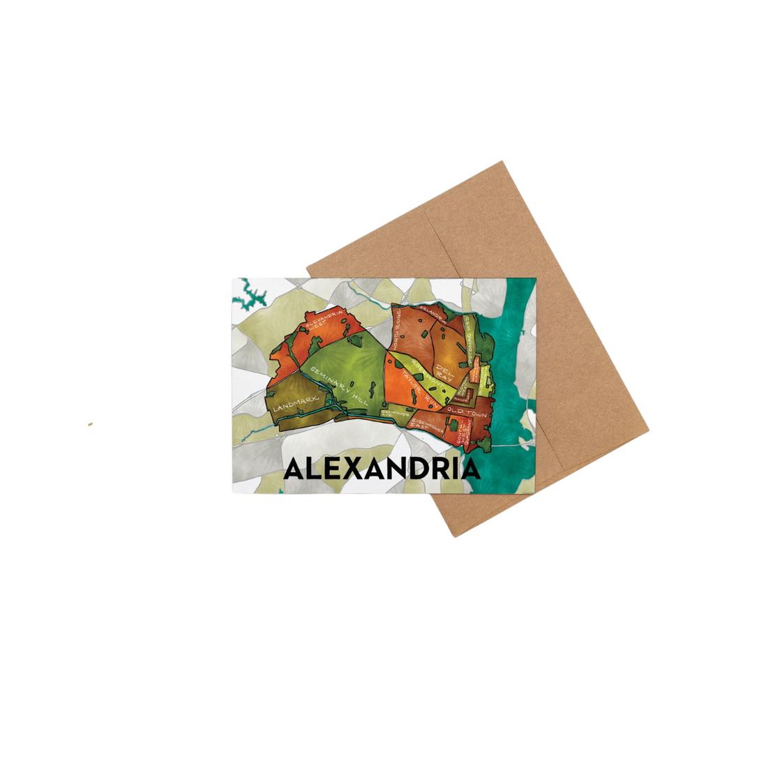 Local Neighborhood Maps Greeting Cards