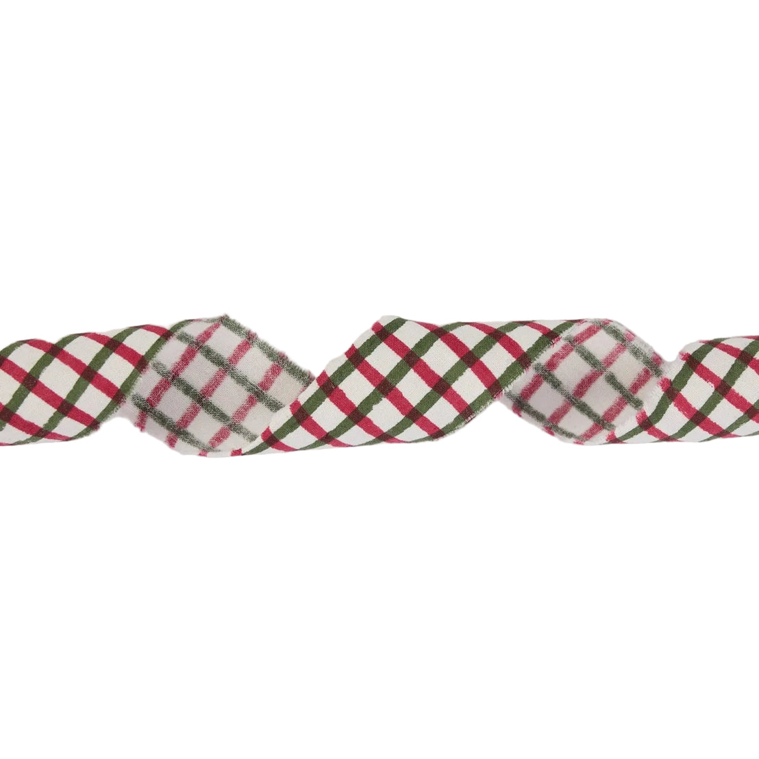 Red and Green Gingham Ribbon