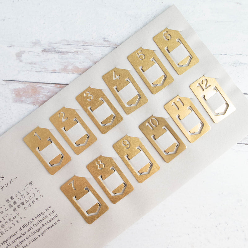 TRC Brass Number Clips, Traveler's Company