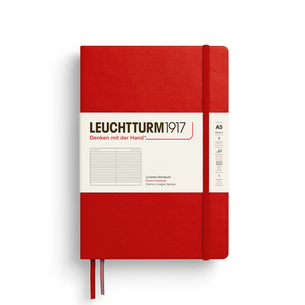 Leuchtturm1917 A5 Ruled Hardcover Notebook