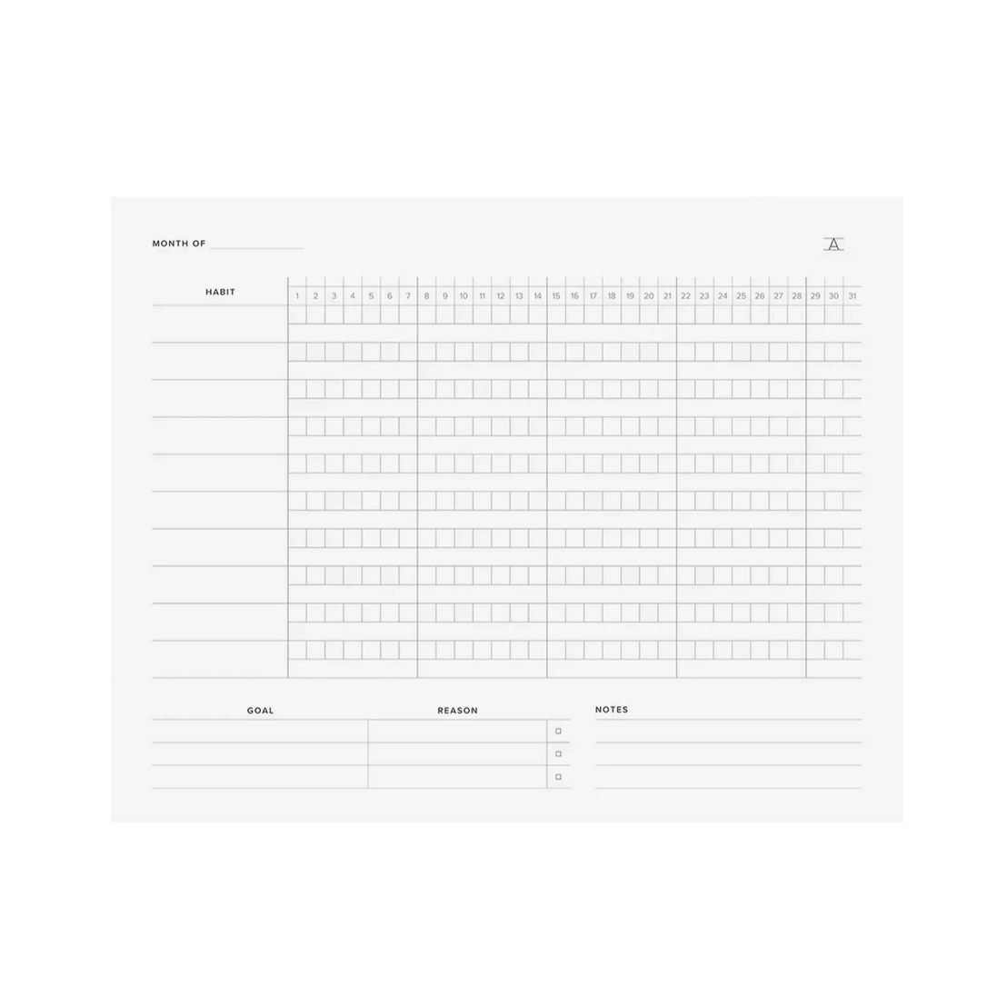 Habit Tracker Notepad, Appointed