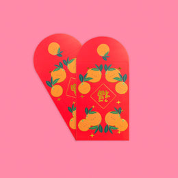 Happy Oranges Gold Red Envelope, ilootpaperie
