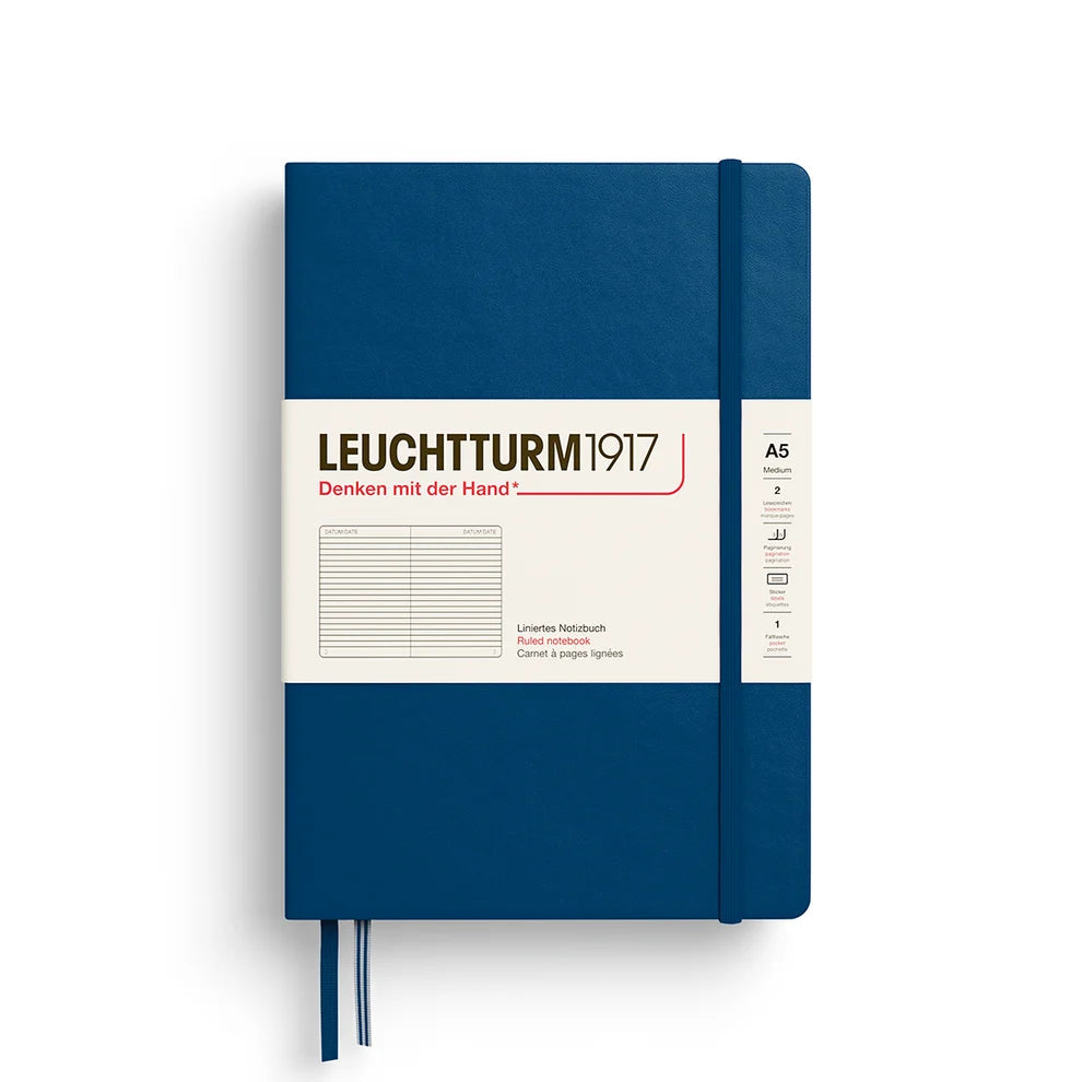 Leuchtturm1917 A5 Ruled Hardcover Notebook
