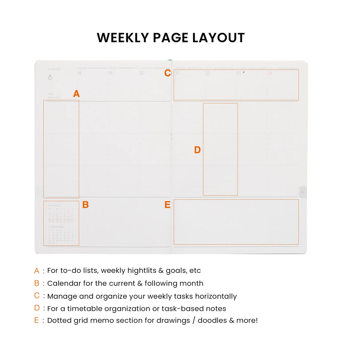 2027 Katy B6 Weekly Planner | Light Blue