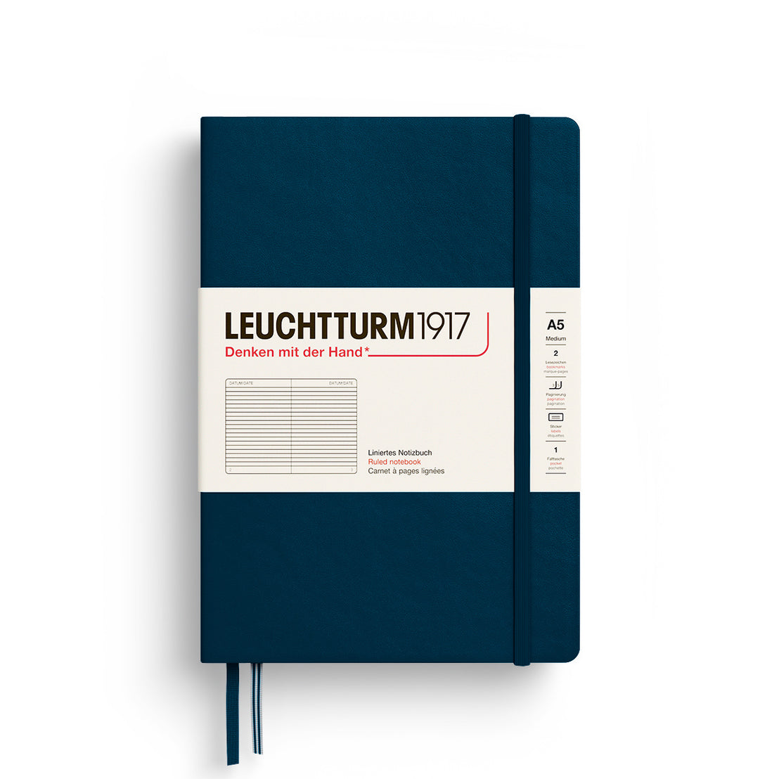 Leuchtturm1917 A5 Ruled Hardcover Notebook