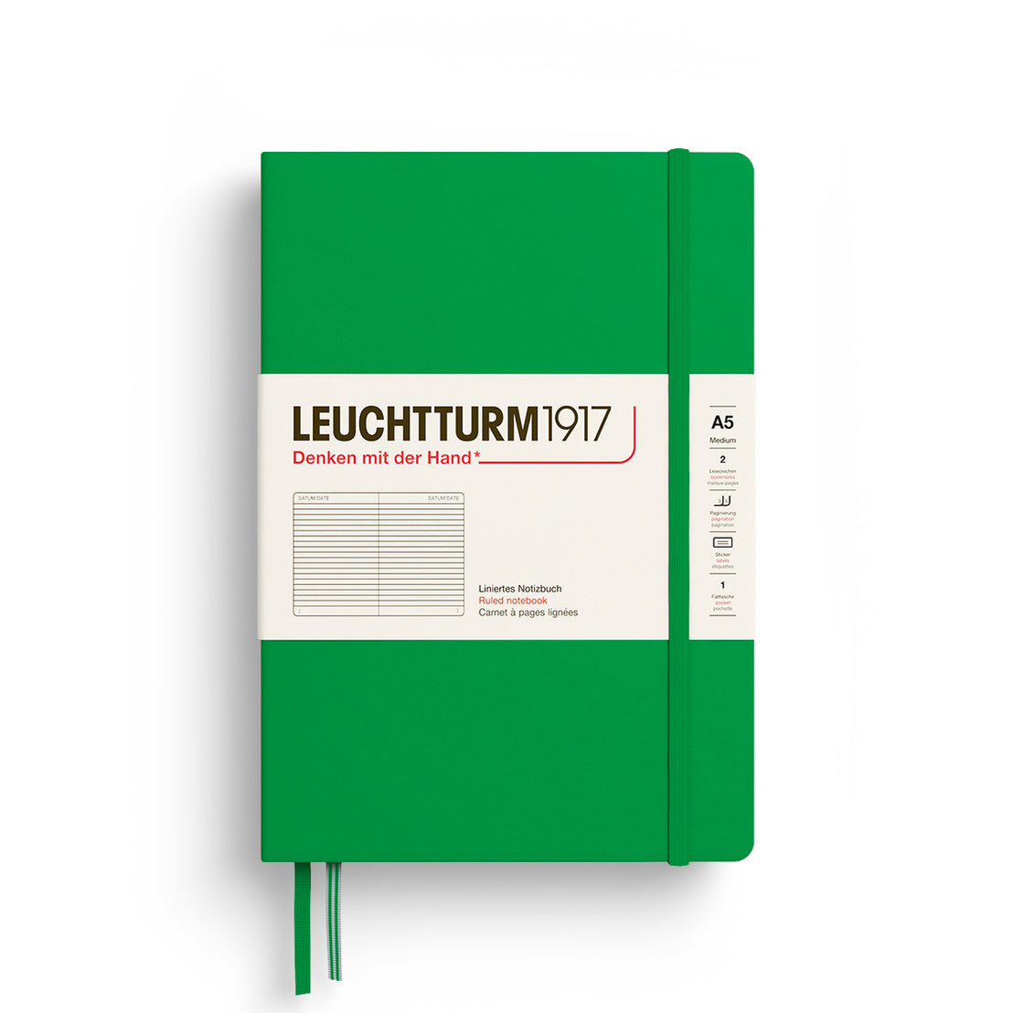 Leuchtturm1917 A5 Ruled Hardcover Notebook