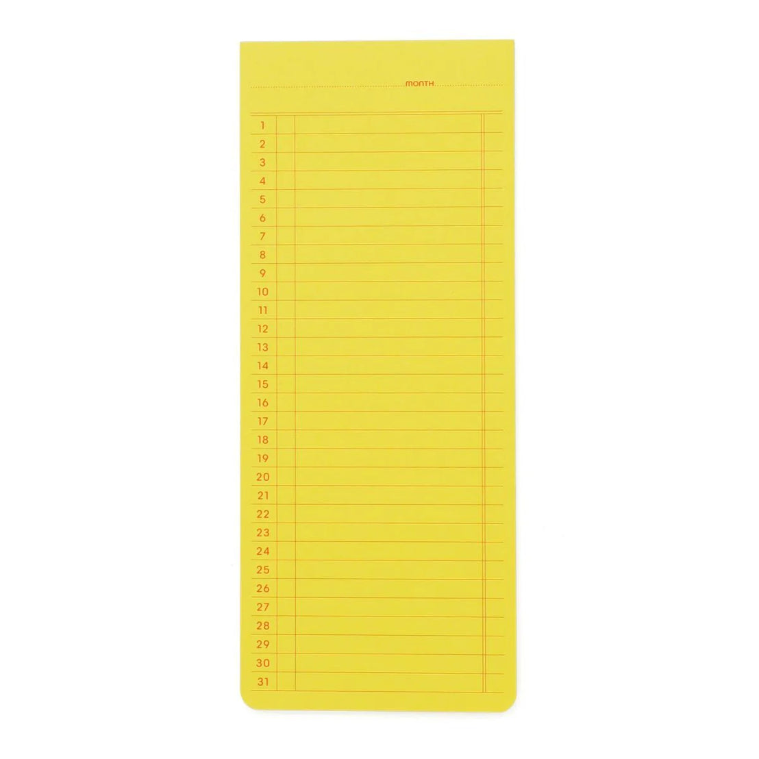 Monthly Sticky Memo Pad