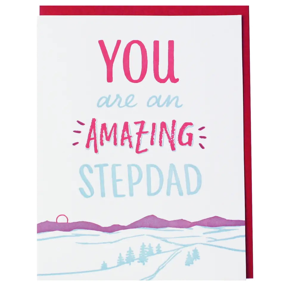 Mountain Stepdad Father's Day, Smudge Ink