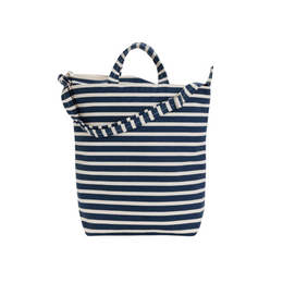 Navy Stripe Zip Duck Bag