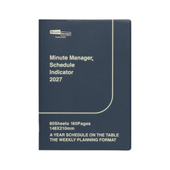 2027 Weekly A5 Planner Minute Manager | Navy