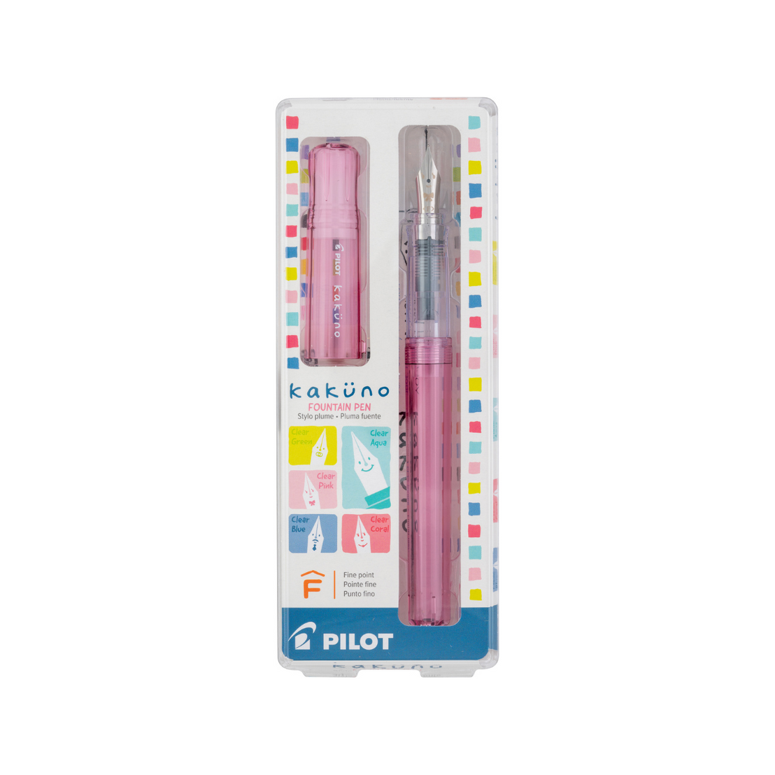 Pilot Kakuno Clear Pink Fountain Pen