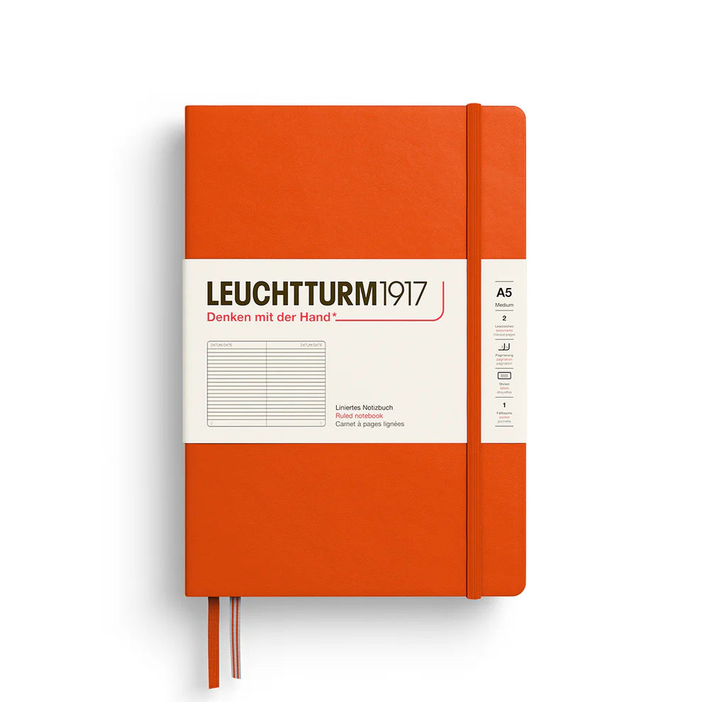 Leuchtturm1917 A5 Ruled Hardcover Notebook
