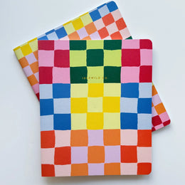 Rainbow Check Notebook Duo, Idlewild Co.