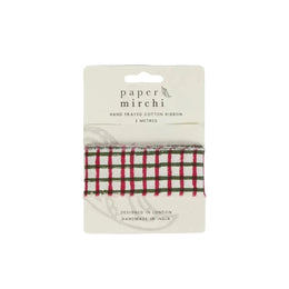 Red and Green Gingham Ribbon