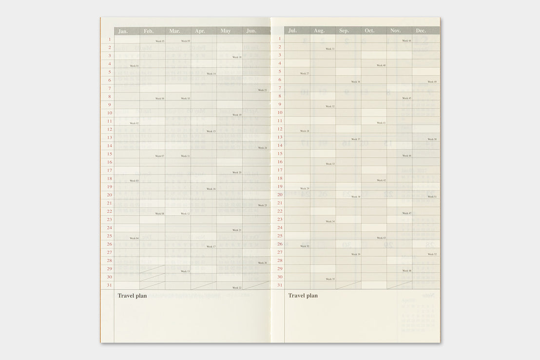 2027 Regular Monthly Refill, Traveler's Company