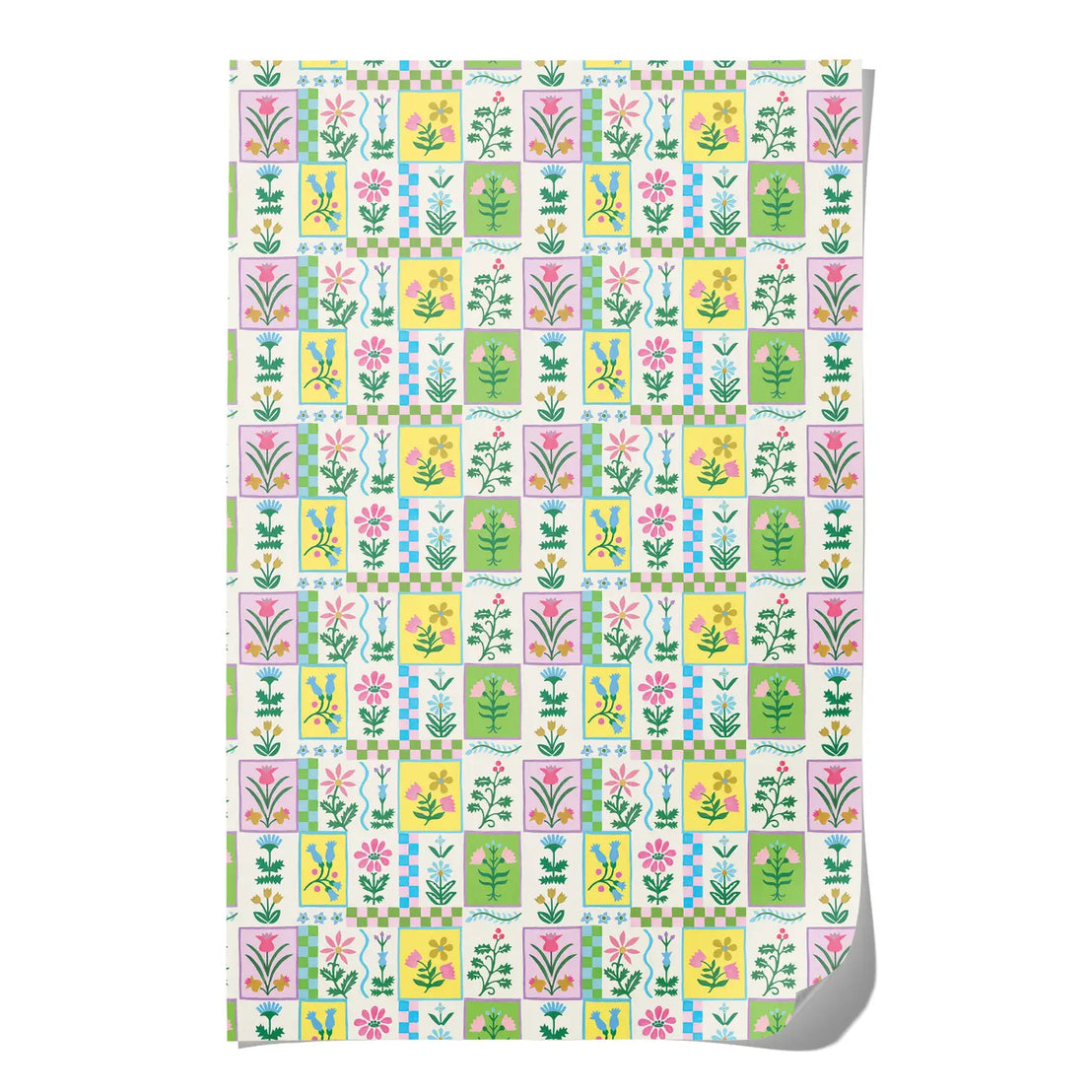 Retro Flower Gift Wrap