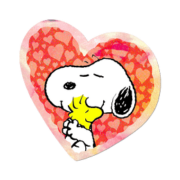 Holo Heart Snoopy Sticker