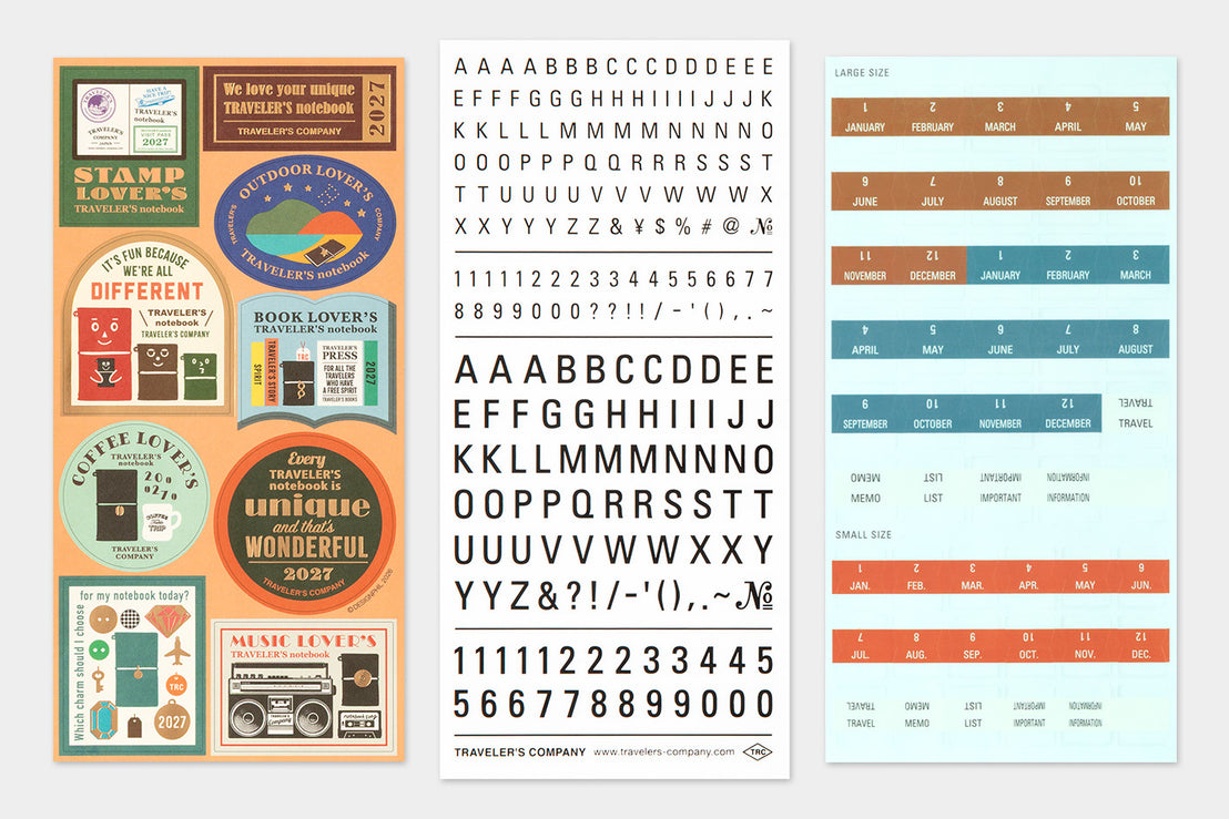 2027 Diary Sticker Set, Traveler's Company