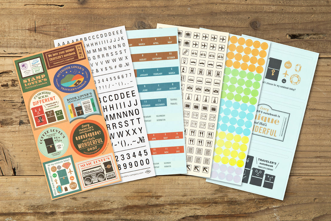 2027 Diary Sticker Set, Traveler's Company