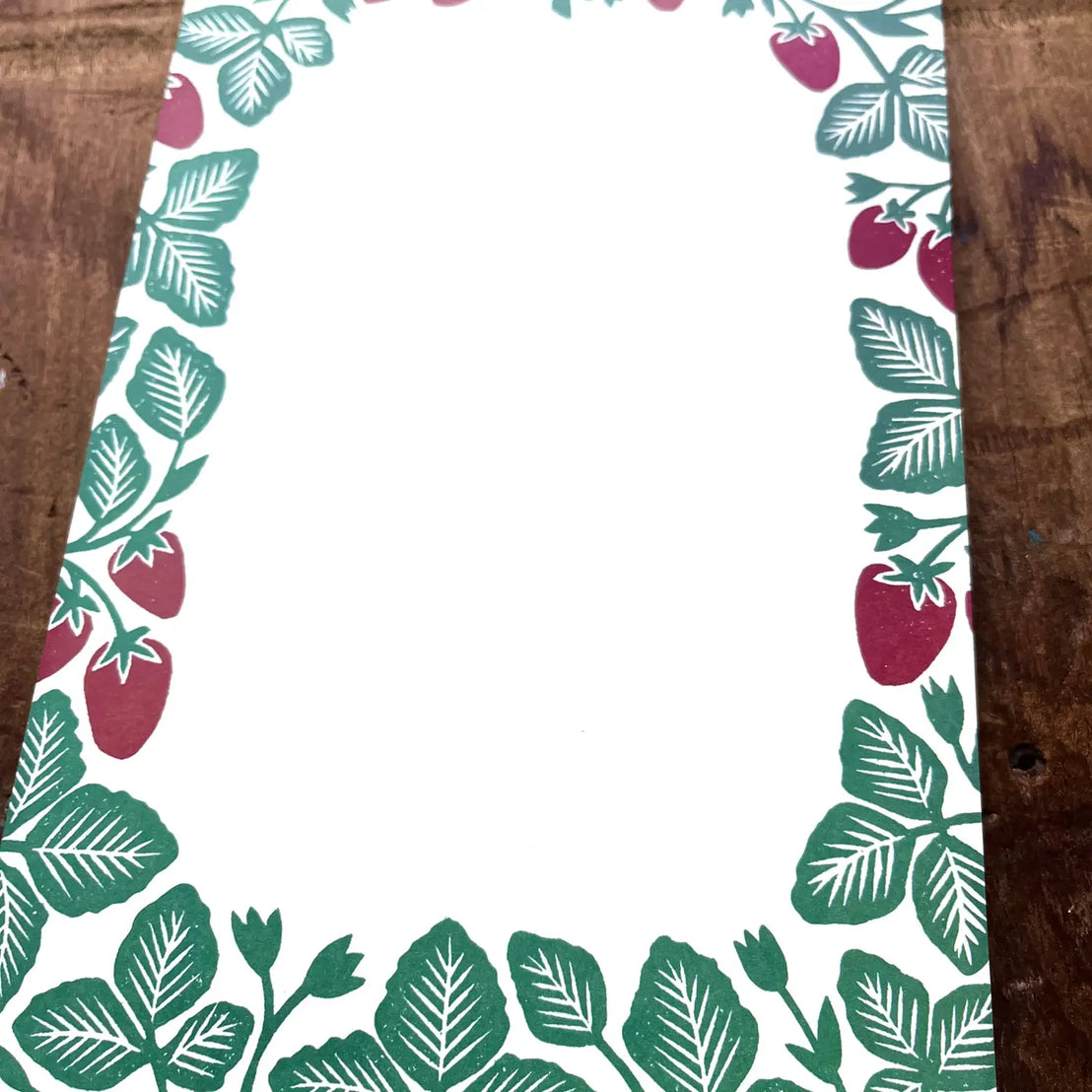 Strawberry Print Notepad