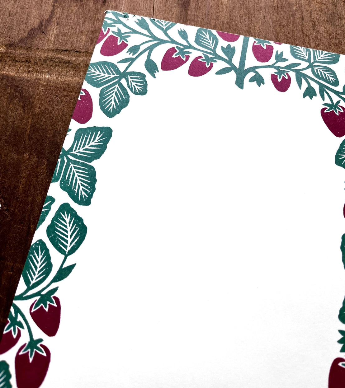 Strawberry Print Notepad