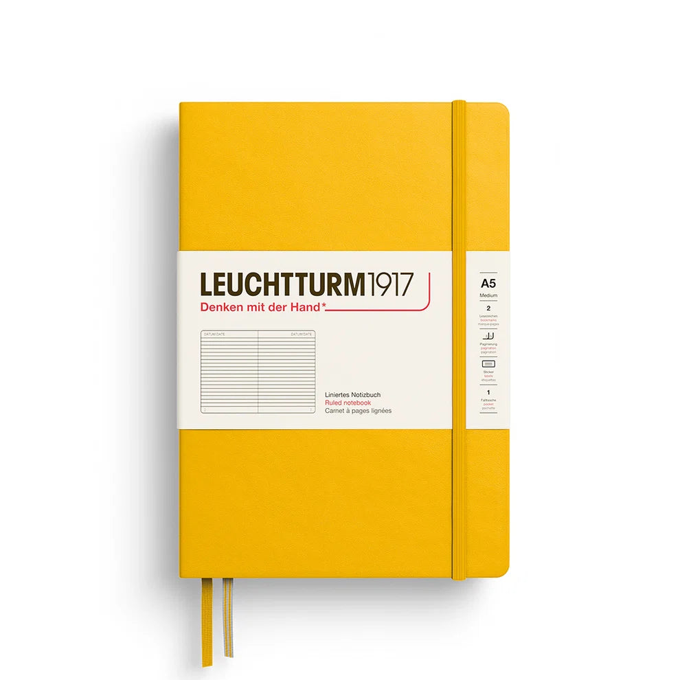 Leuchtturm1917 A5 Ruled Hardcover Notebook