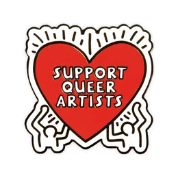 Support Queer Art Enamel Pin