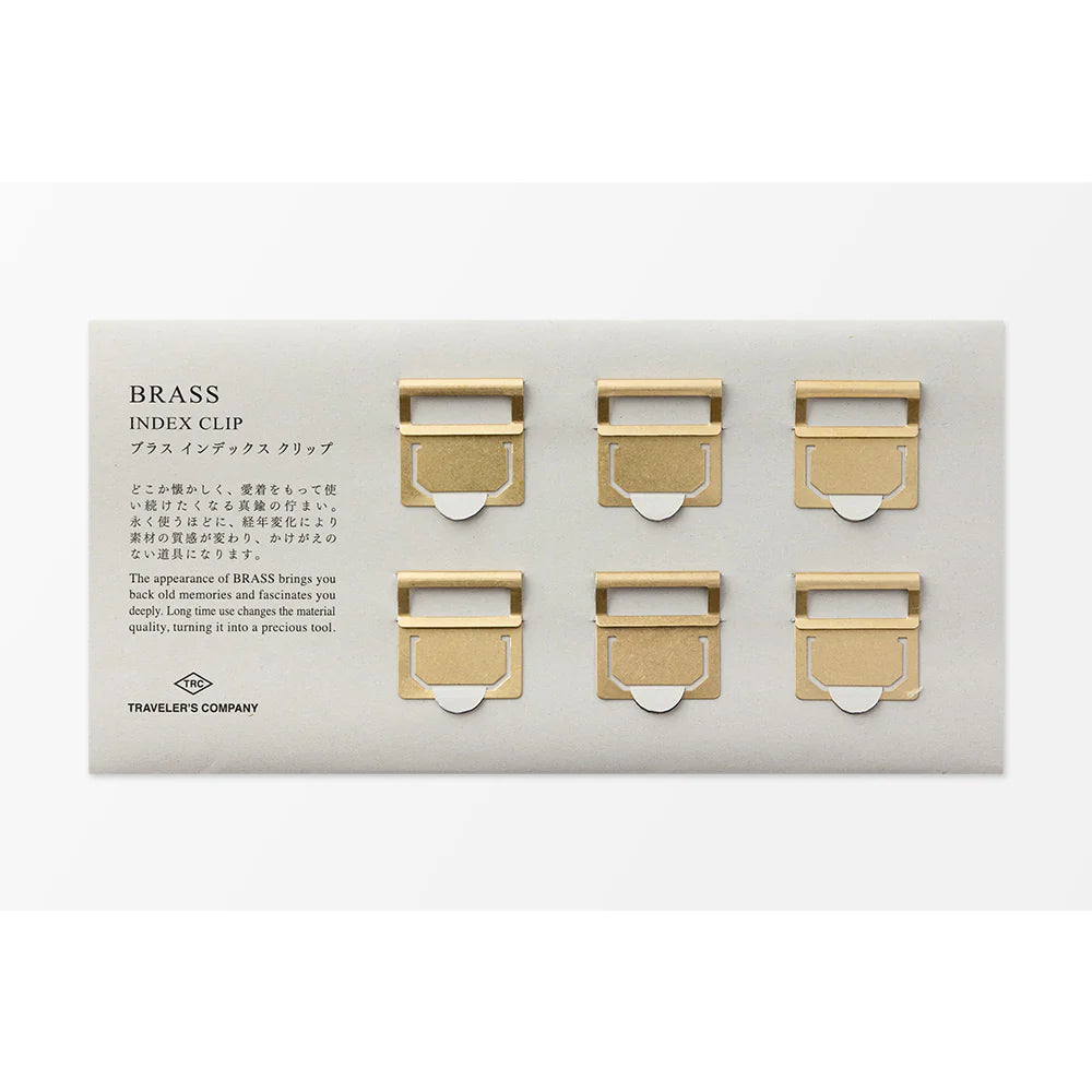 Brass Index Clips, Traveler's Company