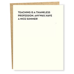 Thankless, Sapling Press