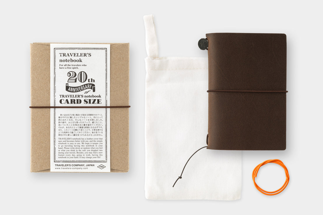 Traveler's Company 20th Anniversary Card Size Set | Brown