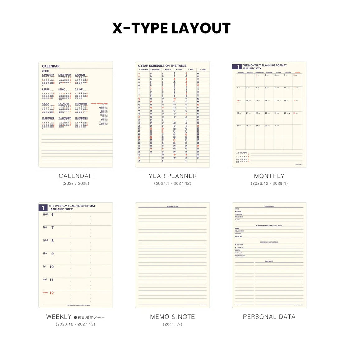 2027 Weekly A5 Planner Minute Manager | Navy